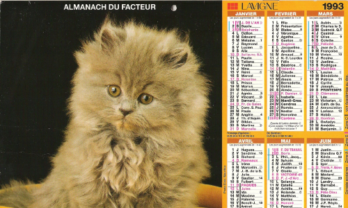 Almanach "chaton"