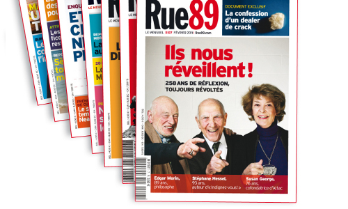 Les unes de "Rue 89, le mensuel"