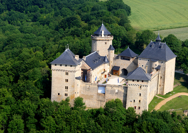 Le château de Malbrouck en Moselle, rare vestige médiéval du département.